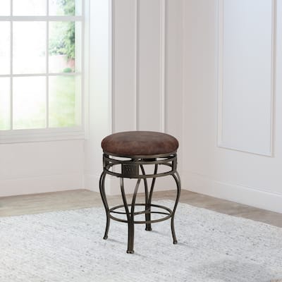 Hillsdale Furniture Montello Metal Backless Swivel Stool, Old Steel