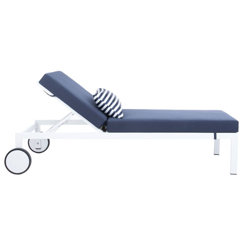 SAFAVIEH Outdoor Miya Sun Lounger - 72.8" W x 27.6" D x 33" H - 73Wx33Dx28H
