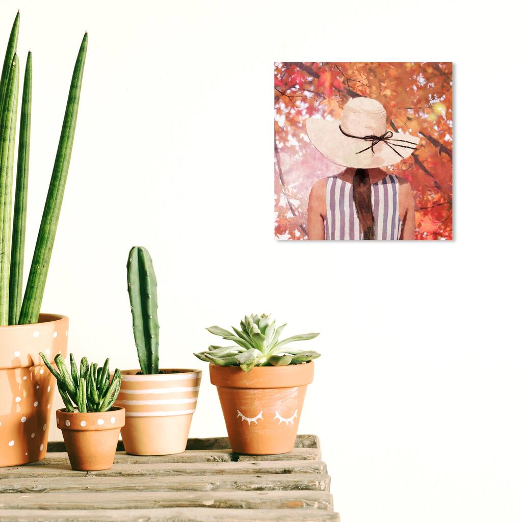 Wynwood Studio Canvas Fashion and Glam Autumn Breeze Orange and Light Orange Modern & Contemporary Wall Art Canvas Print