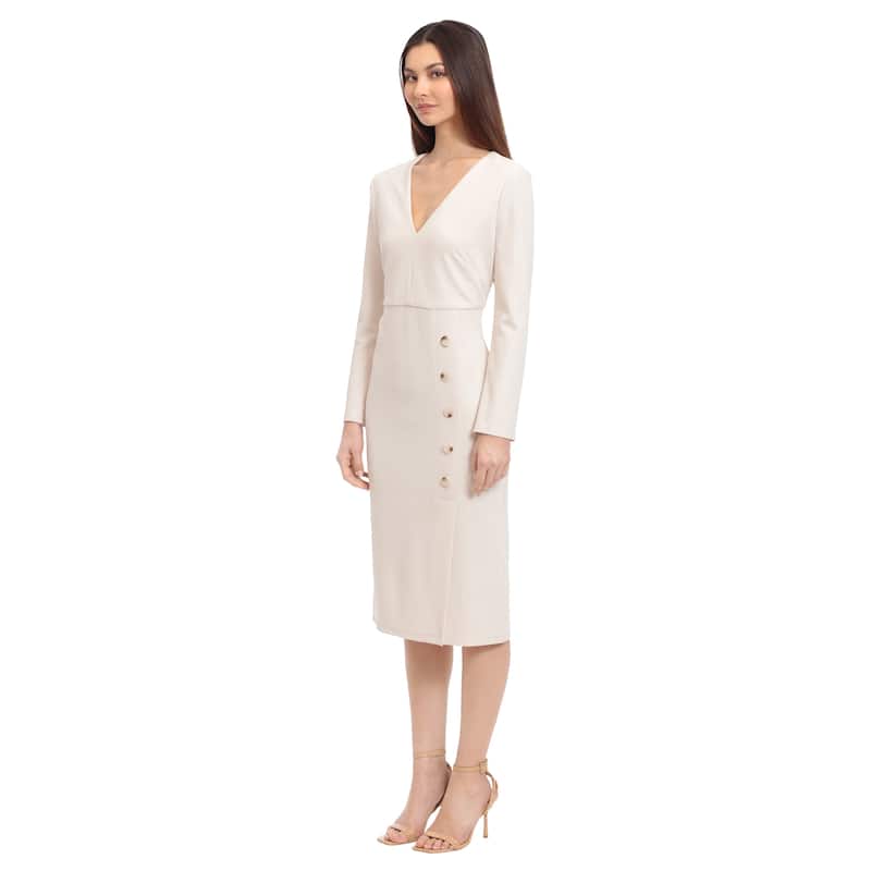 Maggy London Button Detail Sheath Dress
