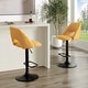 preview thumbnail 2 of 17, Roundhill Furniture Nuvia Contemporary Adjustable Barstool with Upholstered Swivel Seats, Set of 2