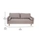 preview thumbnail 6 of 9, Compact Upholstered Tufted Sofa with Wooden Legs