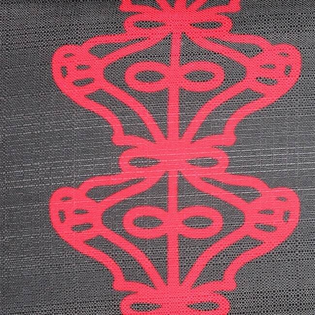 Charcoal Scroll 12x35 Outdoor Throw Pillow with Polyfill Insert