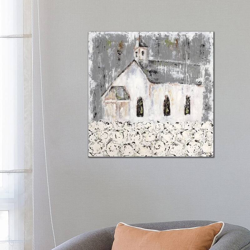 iCanvas "Cottonfield Chapel" by Ashley Bradley Canvas Print - 26x26x1.5