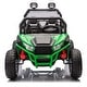 preview thumbnail 46 of 55, Two-Seater 24V Ride-On UTV for Kids, with Bluetooth, MP3, and LED Lights Green