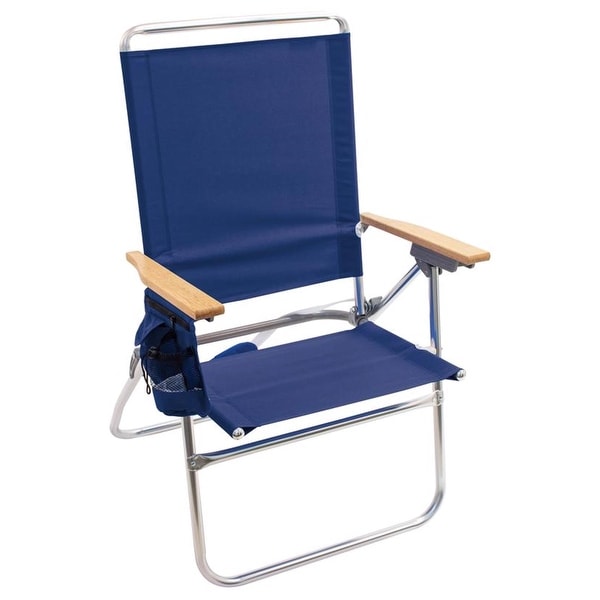 Rio Brands 7-Position Blue Beach Folding Chair - On Sale - Bed