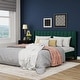 preview thumbnail 53 of 88, AUFANK Upholstered Platform Bed Frame with Headboard Wooden Slats Support Green - King