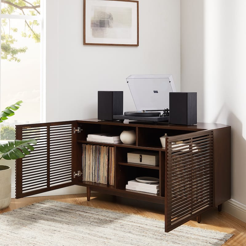 Crosley Cameron Corner Record Player Cabinet With Vinyl Storage