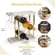 preview thumbnail 4 of 5, Wine Rack with Glass Holder - 13.7"D x 6.2"W x 13.4"H