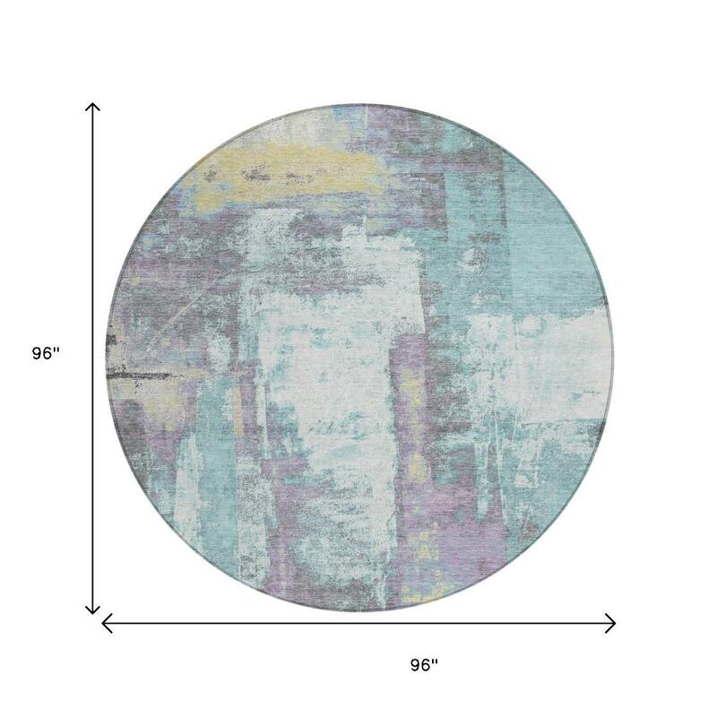 HomeRoots Abstract Transitional Rectangle Outdoor Rug