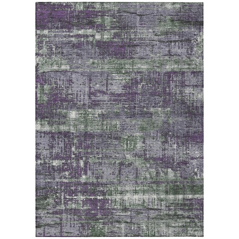 HomeRoots Geometric Transitional Rectangle Outdoor Rug