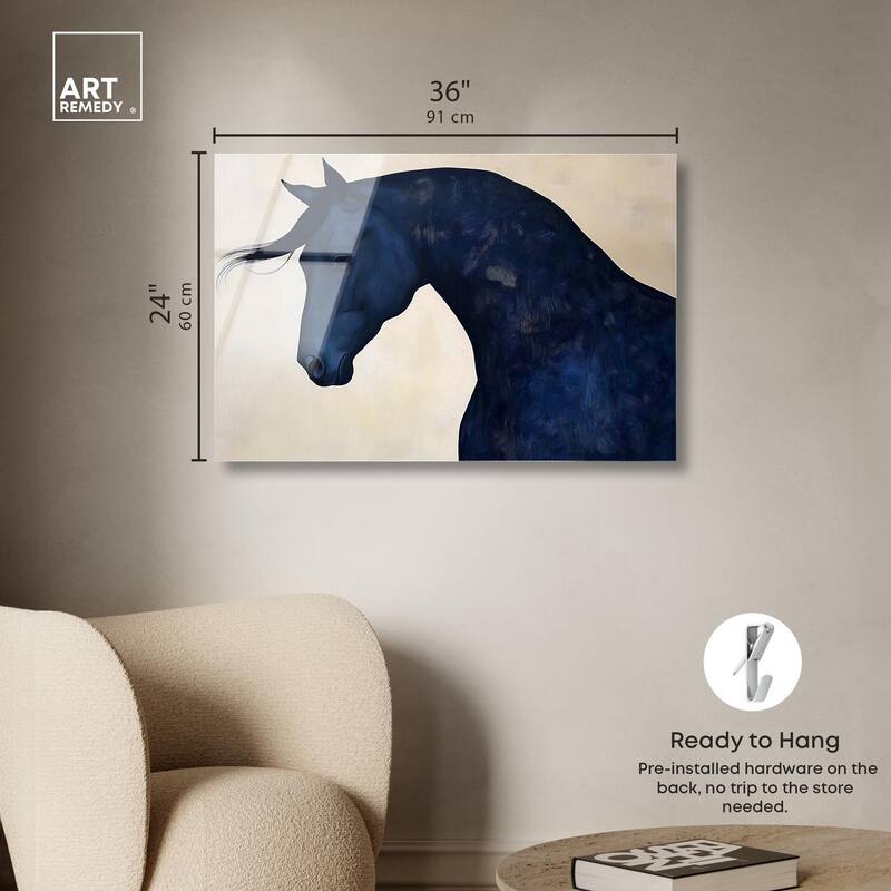 Blue Horse I Acrylic by Art Remedy, Ready to Hang