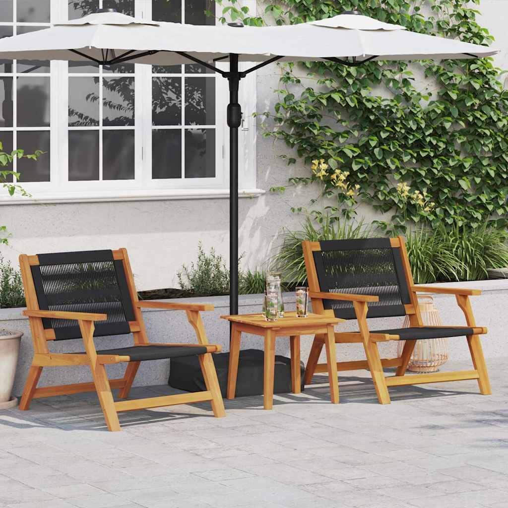 vidaXL Outdoor Dining Set Brown Solid Acacia Wood - 17.7 x 17.7 x 15.7