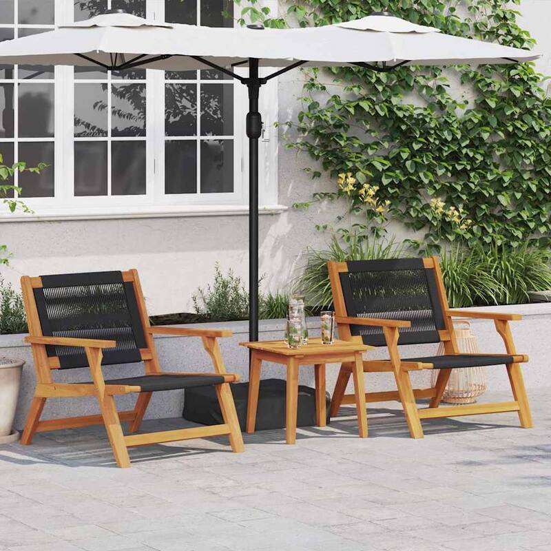 vidaXL Outdoor Dining Set Brown Solid Acacia Wood - 17.7 x 17.7 x 15.7