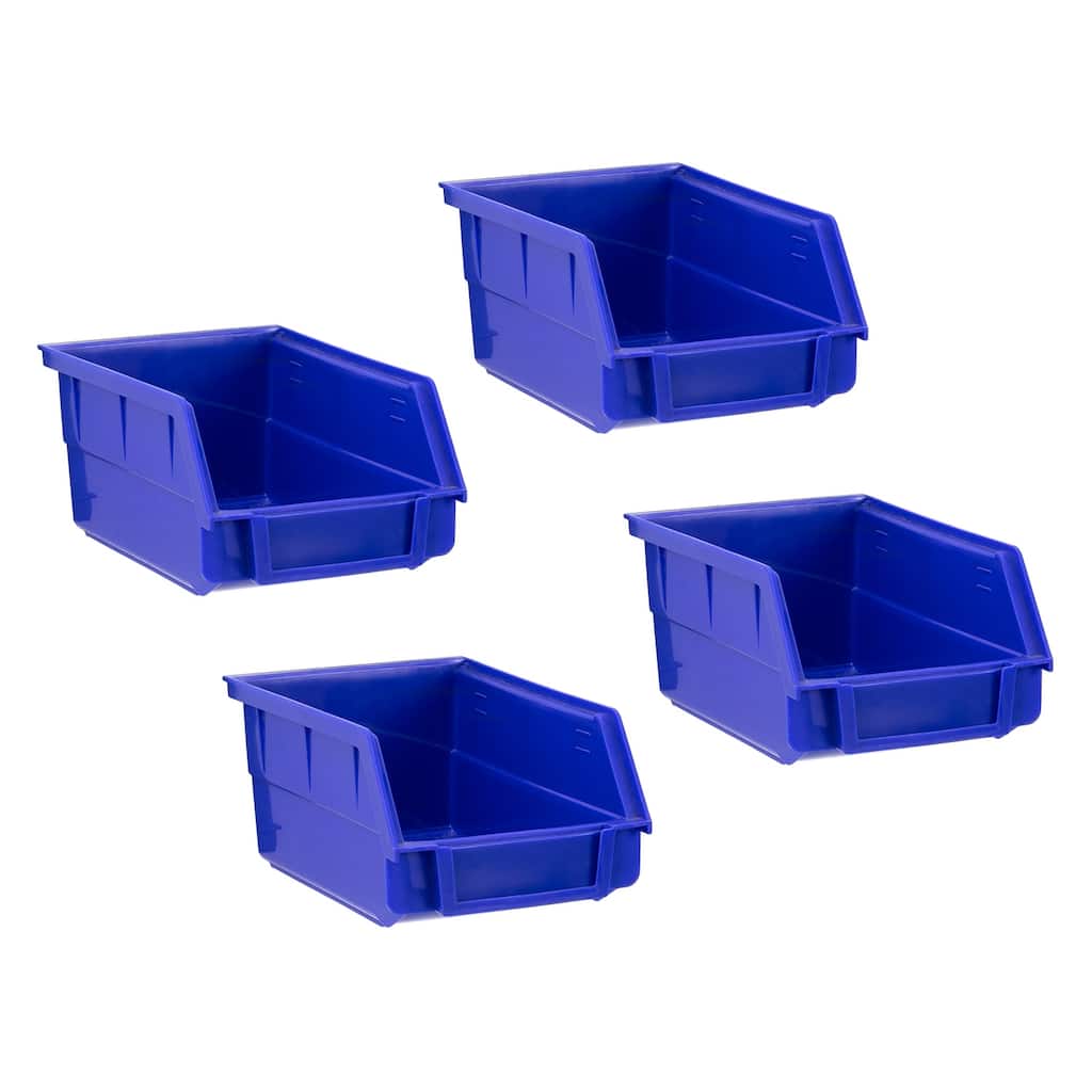NewAge Products Blue Parts Bins (Steel SW/SBS) - Pack of 4