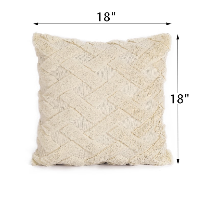 Adeco Set of 2 18"x 18" Throw Pillow Covers