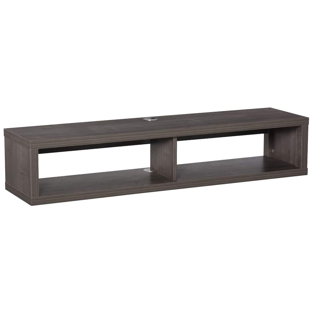 47.75" Wall Mounted TV Stand with Two Open Compartments and Cable Holes for 50 Inch TVs