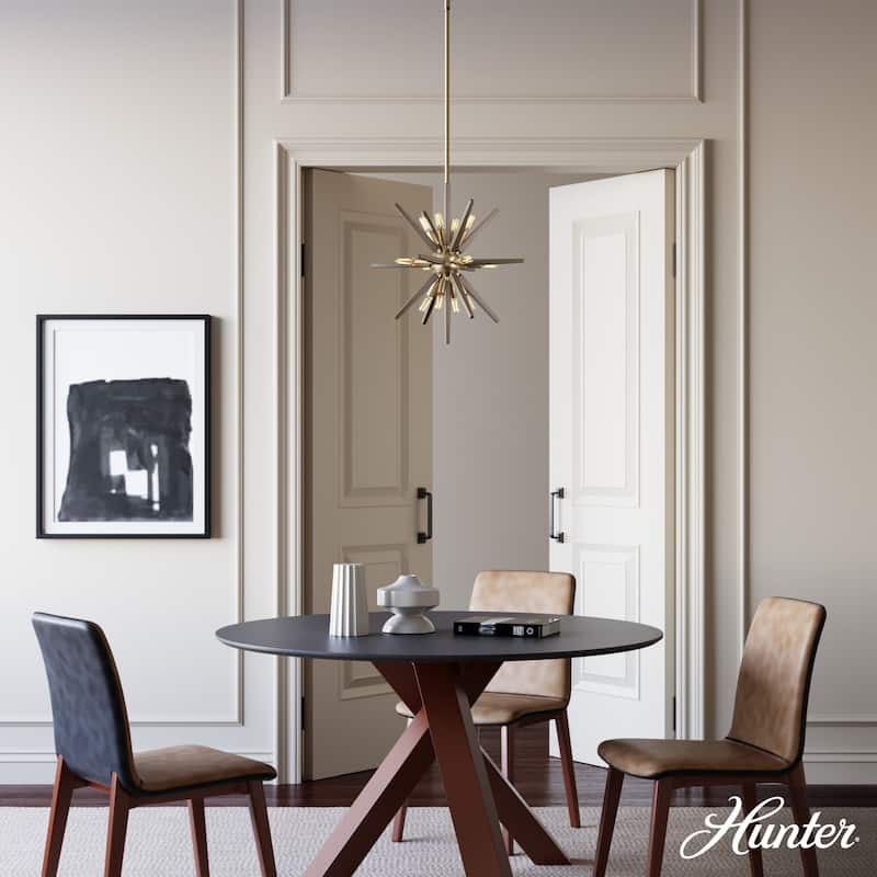 Hunter Jupiter Star Pendant - Entry, Dining Room - Mid-Century Modern, Sputnik