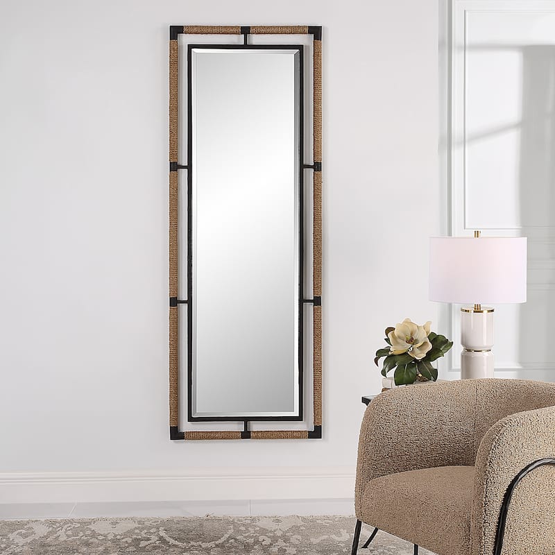Uttermost Melville Iron & Rope Tall Mirror - 28"W x 76"H x 2"D