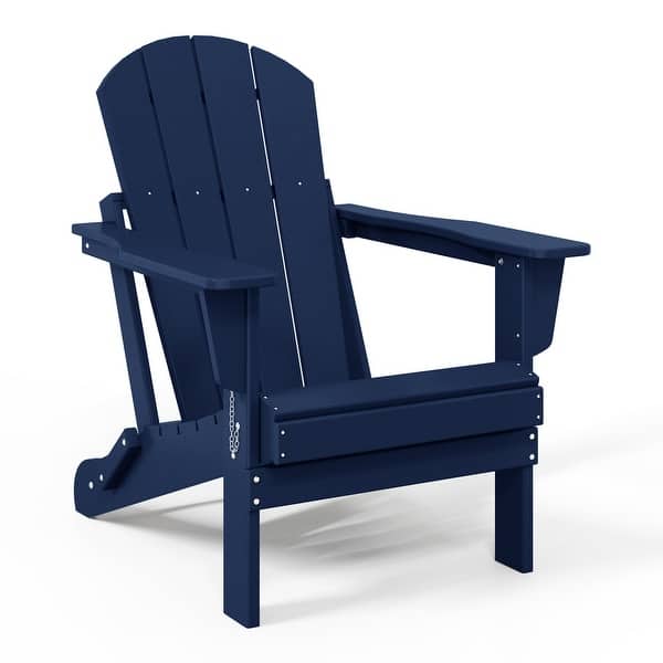 slide 2 of 11, Laguna Fade Resistant All Weather Outdoor Patio Folding Adirondack Chair Navy Blue