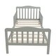 preview thumbnail 13 of 19, Modern Design Wooden Baby Toddler Bed Furniture with Safety Guardrails Grey