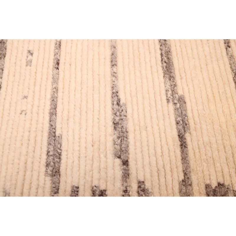 ECARPETGALLERY Hand-knotted Tangier Cream Wool Rug - 5'3 x 7'7