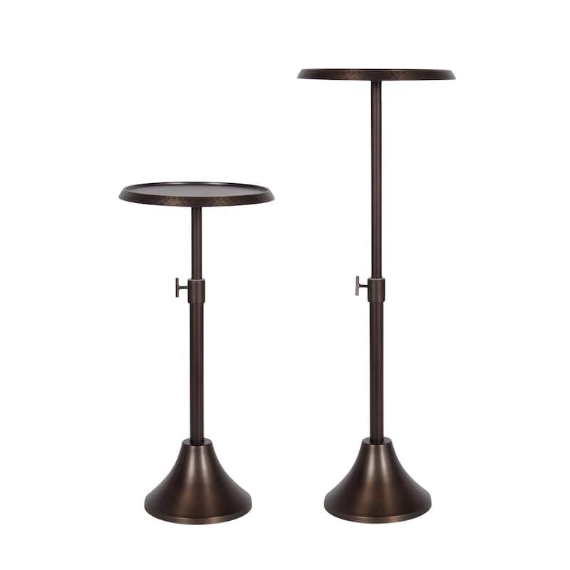 Kate and Laurel Sanzo Adjustable Metal Drink Table
