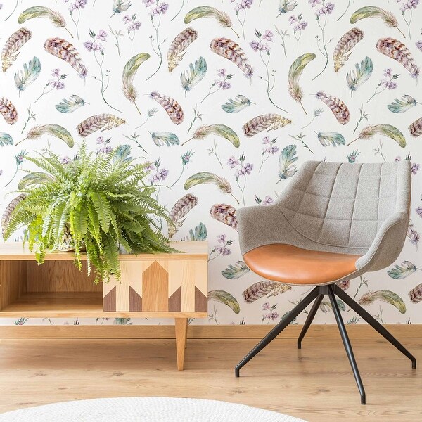 Overstock Peel and Stick Wallpaper Green bird peel and stick removable wallpaper 9985