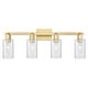 preview thumbnail 37 of 76, Innovations Lighting Endless Possibilities Arcadia - Clymer - 4 Light 31" Bath Vanity Light Satin Gold/Seedy