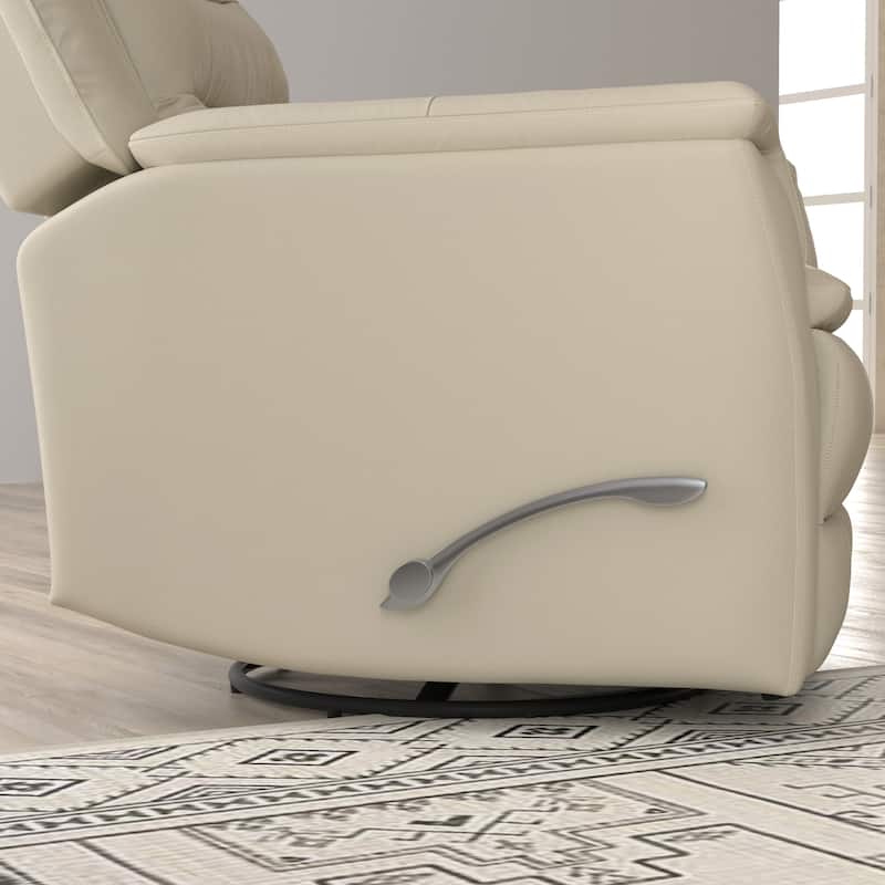 Swivel Glider Recliner With Manual Footrest In Madras