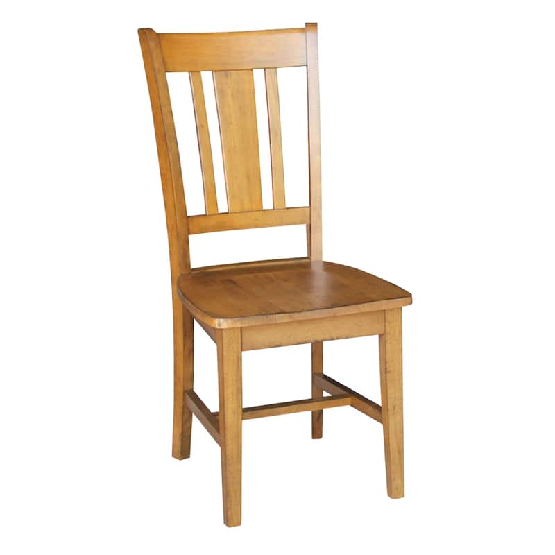 36" Round Top Pedestal Dining Table with 2 San Remo Chairs - 3 Piece Set