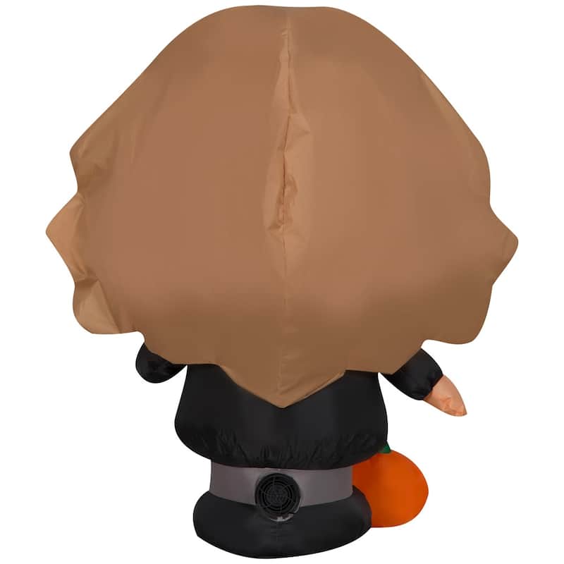 Gemmy Airblown Hermione w/Jack O' Lanterns WB, 3 ft Tall, Multi