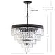 preview thumbnail 27 of 48, Gaines Crystal LED Chandelier, Polished Nickel/Clear by JONATHAN Y