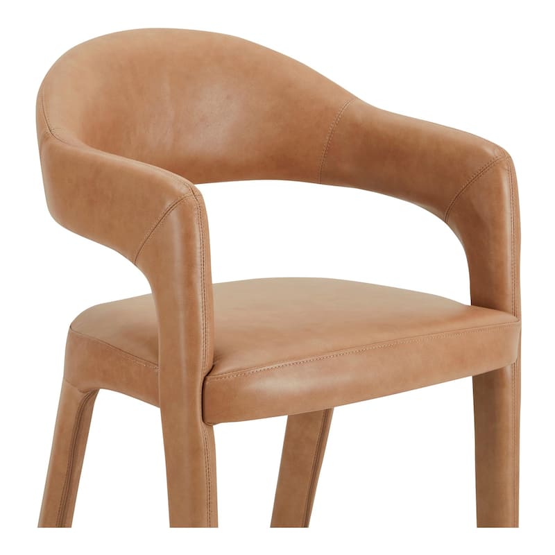 NADAAL STUDIOS Bryn, Bar Stool With Open Barrel Back - 23.6"W x23.3"D x42.9"H