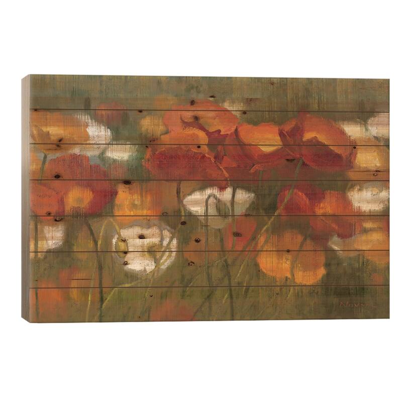 The Power of Red II Print On Wood by Shirley Novak - Multi-Color - 18x26x1.5