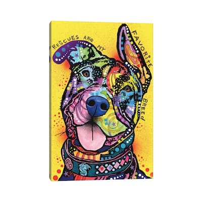 iCanvas "Rescues Are My Favorite Breed" by Dean Russo Canvas Print