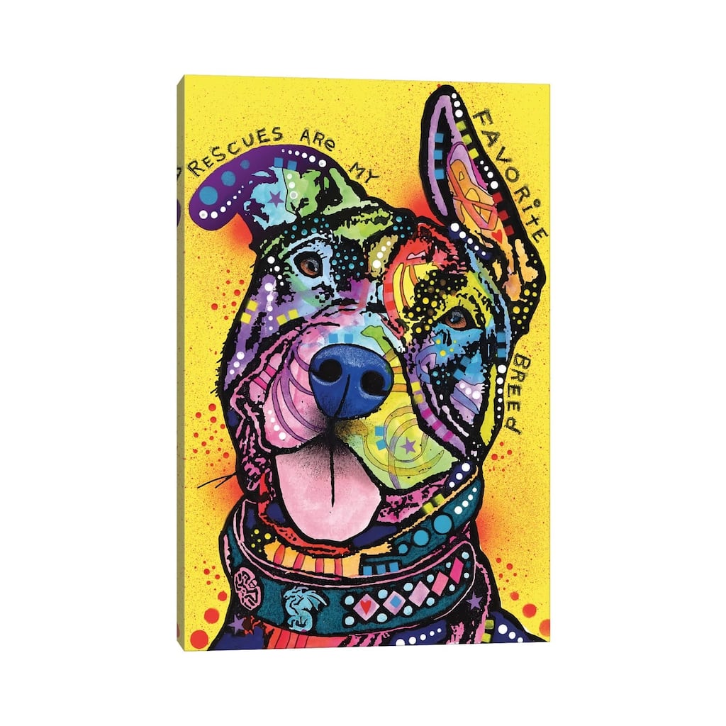 iCanvas "Rescues Are My Favorite Breed" by Dean Russo Canvas Print
