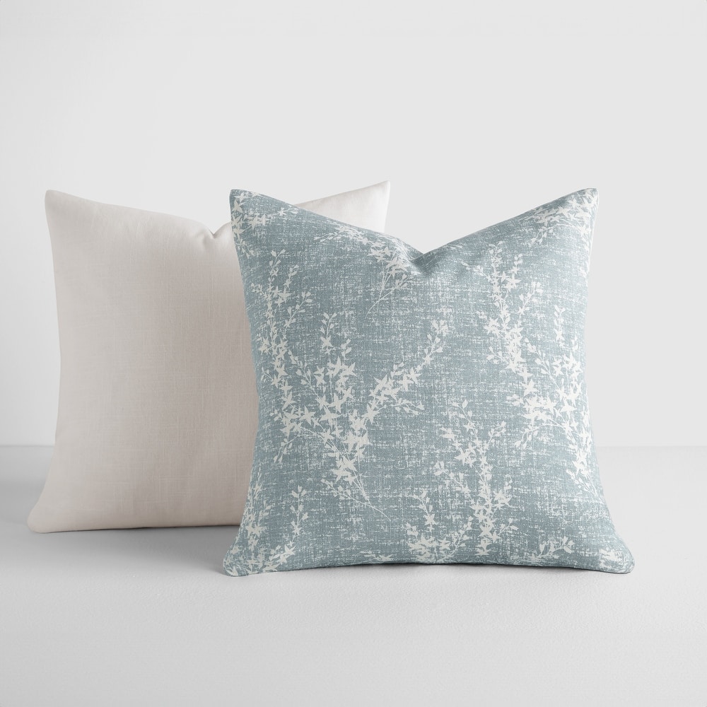2-Pack Cotton Slub Decor Throw Pillows in Willow