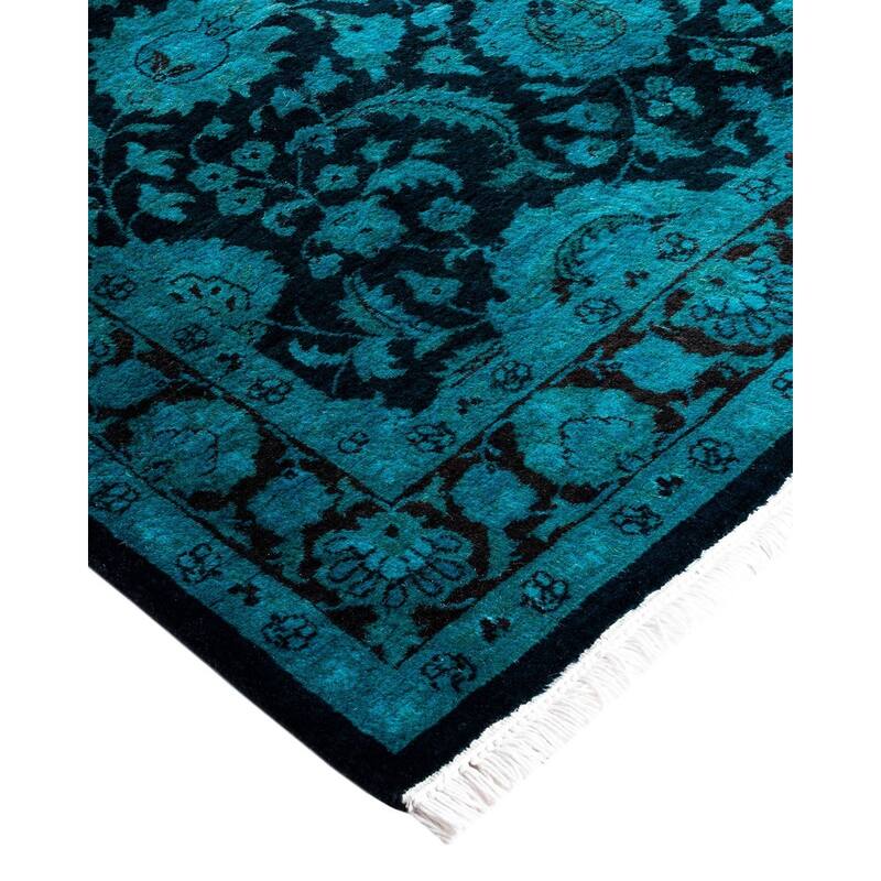 Fine Vibrance One-of-a-Kind Hand-Knotted Area Rug - Black, 3' 2" x 5' 5" - 3' 2" x 5' 5"