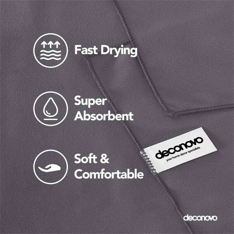 Deconovo Quick Dry Microfiber Towels Set with Carry Bag