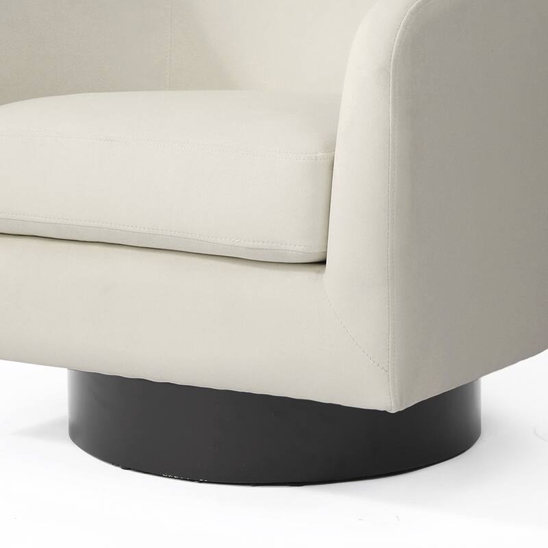 Modern Upholstered 360 degree Swivel Accent Arm Chair