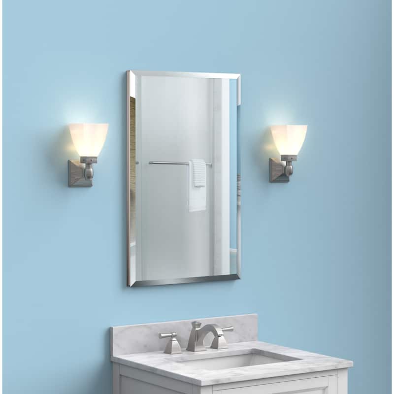 CRAFT + MAIN MMC1536 15" Single Door Mirrored Medicine Cabinet with