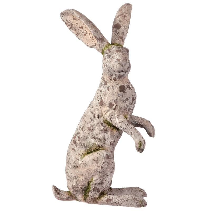 19" Resin Mossed Bunny