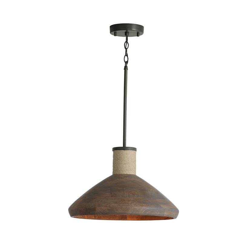 Jacob 1-light Grey Wash/ Iron Silk Hanging Pendant - Grey Wash/ Iron Silk