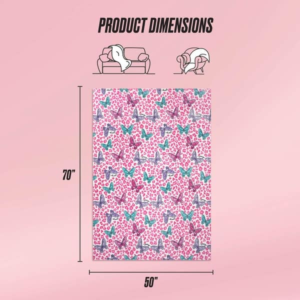 dimension image slide 7 of 18, Juicy Couture 50"x70" Plush Kids Throw Blankets