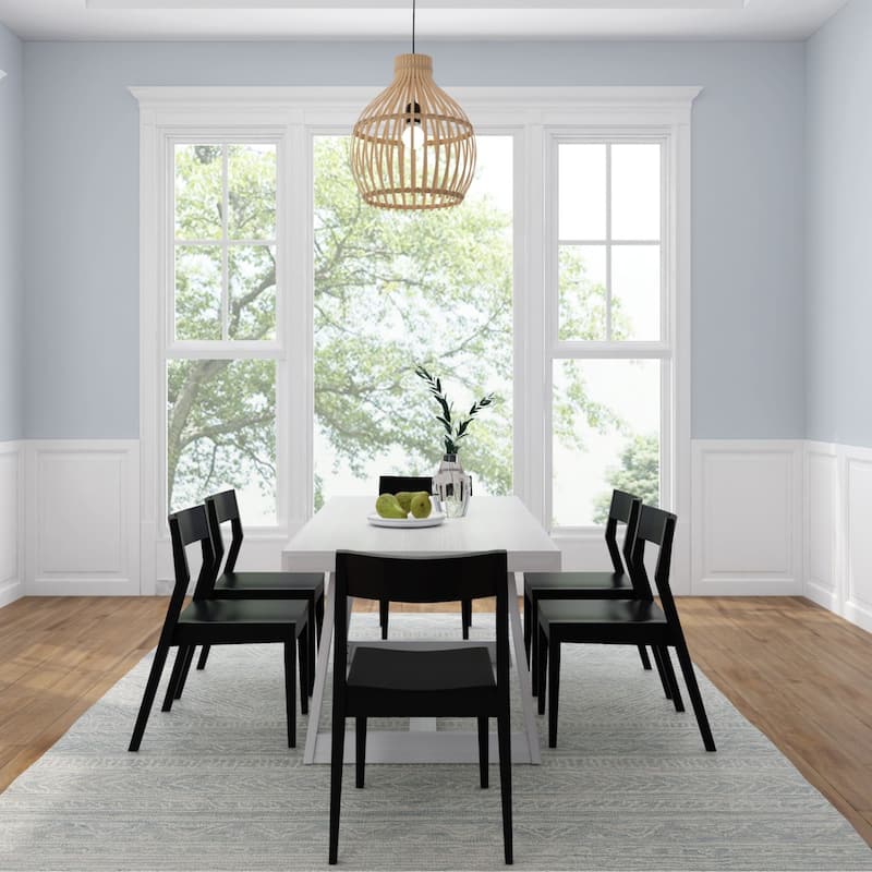 Plank and Beam 72" Classic Solid Wood Table and Chairs Dining Set