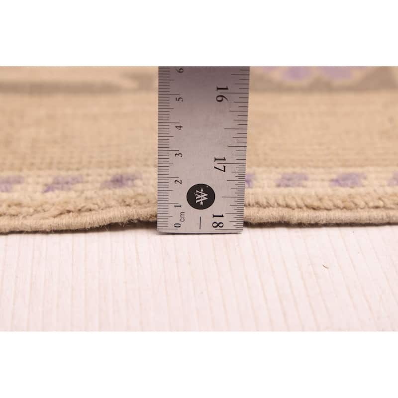 ECARPETGALLERY Hand-knotted Melis Vintage Tan Wool Rug - 4'4 x 6'3