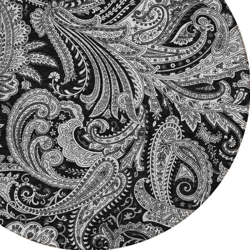 HomeRoots Paisley Transitional Rectangle Outdoor Rug