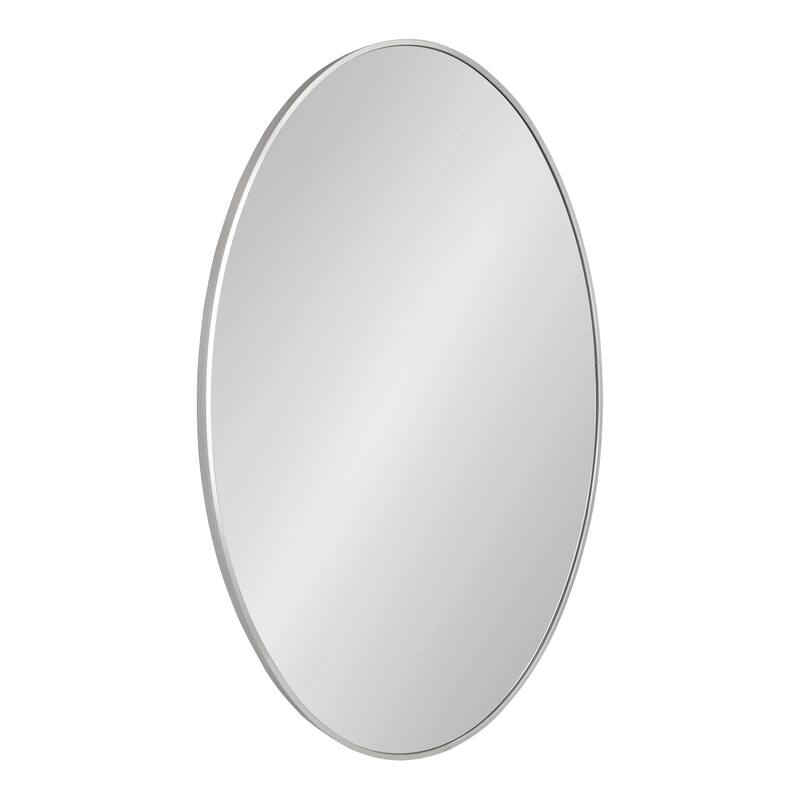 Kate and Laurel Zayda Metal Oval Mirror - 24x36 - Silver