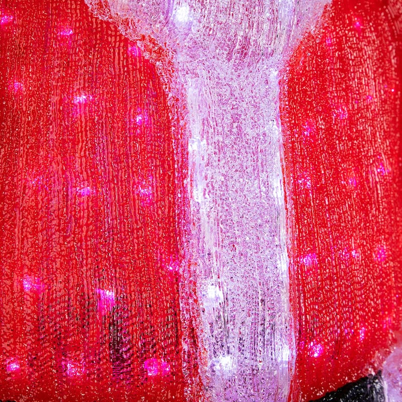 Lighted Commercial Grade Santa Claus Christmas Decor 3.75' Red Blue